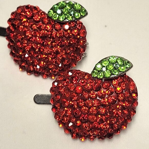 Girls Shiny Hair Clips Red and Pink Hair Clips Magnetic - Picture 4 of 13